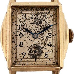 Vintage Nastrix 15 Jewel Men's Mechanical Wristwatch 10k RGP ArtDecoSteppedBezel